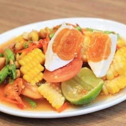 ตำข้าวโพด+ไข่เค็ม