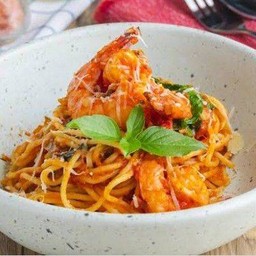 สปาเก็ตตี้ อาราเบียต้า กุ้งสด