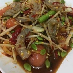 ตำกุ้งสด