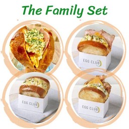The Family Set Egg Club  Mr Egg  Miss Egg  Bacon Egg
