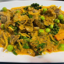 หมูป่าผัดเขียวหวานแห้ง