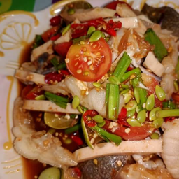 ตำเล็บมือนาง+หมูยอ