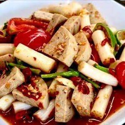 ตำปลาร้าไหลบัวหมูยอ