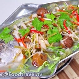 ปลากะพงนึ่งบ๋วย