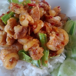 ข้าวผัดพริกแกงหมูป่า