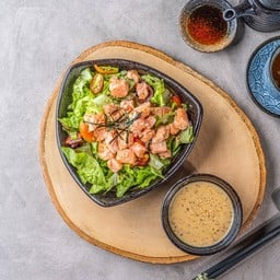 93) สลัดแซลม่อนน้ำมันงา