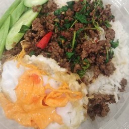 กะเพราเนื้อไข่เป็ด รสเด็ด and Tacos