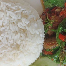 ข้าวกะเพรา เนื้อตุ๋น