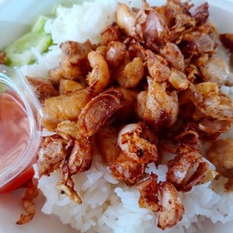 ข้าวหมูทอดกระเทียม