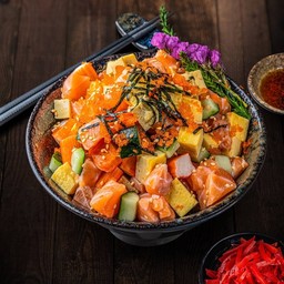 82) ข้าวหน้าแซลมอนภูเขาไฟ