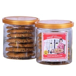 ขนมหน้าแตกกุ้งแห้งงาดำ (กระปุกซีล)