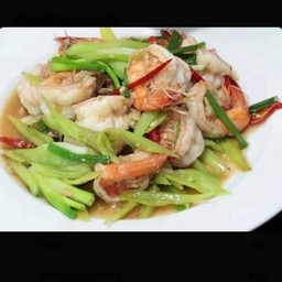 พริกหยวกกุ้ง ราดข้าว