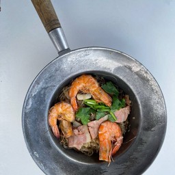 กุ้ง&เบคอนอบวุ้นเส้น