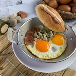 ชุดไข่กระทะ+ปังญวนต้นตำรับ