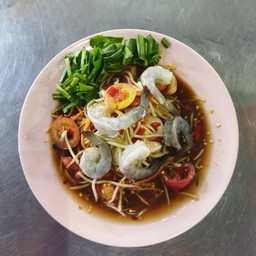 ตำลาวกุ้งสด