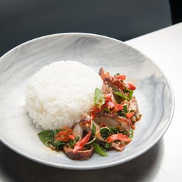 ข้าวกะเพรา เป็ดย่าง