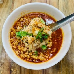 ซุปหมูสับต้มยำ+ข้าวสวย