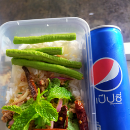 เซ๊ทพร้อมทานลาบหมูคู่+แป๊บซี่กป