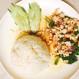 ข้าวลาบไก่