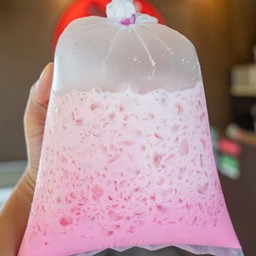 นมชมพูเย็น(ถุงกระดาษ)