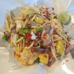 ยำหอยรางรมกุ้งสด