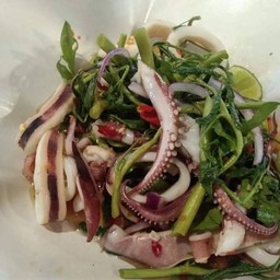 ปลาหมึก+กระเฉด