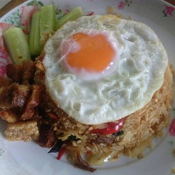 เครื่องแกงคุกข้าว+ไข่ดาว+โอเลี้ยง