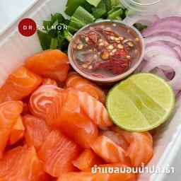 ยำแซลมอนสดน้ำปลาร้า