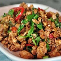 ผัดกระเพรา(เป็นกับ)