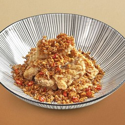 เนื้อปลากะพงคลุกฝุ่น