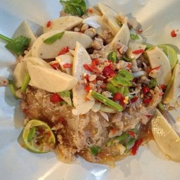 ยำวุ้นเส้นหมูสับหมูยอ