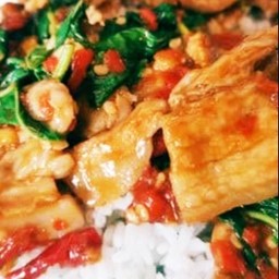 ข้าวกล่อง+กะเพราหมู 3 ชั้น( ไม่ใส่ผัก/ใส่แต่กะเพรา)