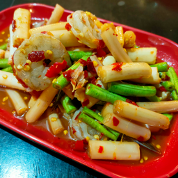 ส้มตำไหลบัว+ข้าวโพด