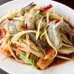 ตำปลาร้า-กุ้งสด