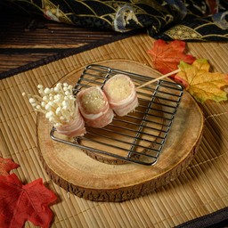 012 Enoki pork skewers
