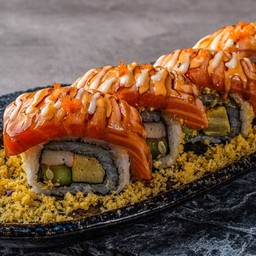 (62) โรลแซลมอนย่างสไปซี่ครั้นชี่