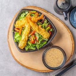 (94) สลัดกุ้งเทมปุระน้ำมันงา