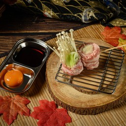 03 Sukiyaki pork skewers