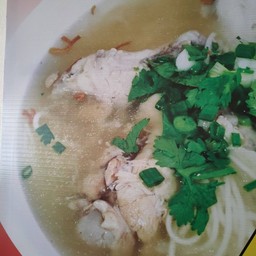 Vietnamese Noodle Soup With Chicken Drumstick And Egg