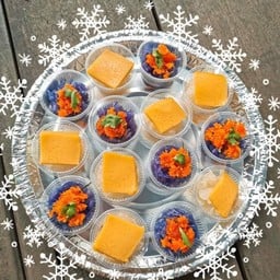 ชุดถาดฟอยด์กลมข้าวเหนียวหน้ารวม (ข้าวเหนียวหน้าสังขยาและหน้ากุ้ง)