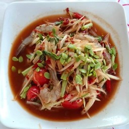 ตำลาวกุ้งสด