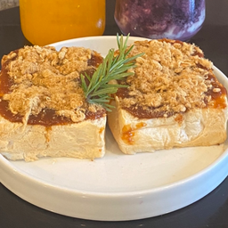 ปังปิ้งหมูหยองน้ำพริกเผา/มายองเนส