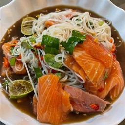 ตำเตียวแชลม่อนปลาร้า