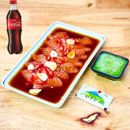 [อร่อยซ่ากับโค๊ก] แซลมอนดองซีอิ้วญี่ปุ่น (เดี่ยว) + โค้ก 330 มล