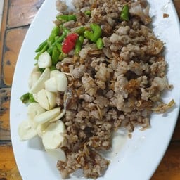 หมูสับผัดกะบปลาเค็มรสนัวเค็มอ่อนๆ หอมปลาเค็ม อร่อยมาก