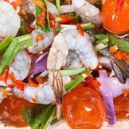 ยำแซ่บปลาร้ากุ้งสด