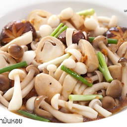 เห็ดผัดน้ำมันหอย (กับข้าว)