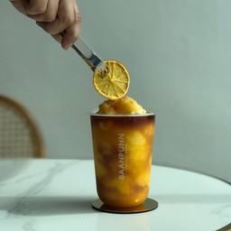Orange cold brew frappe