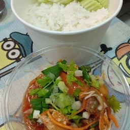 ข้าว+ยำปลากระป๋อง