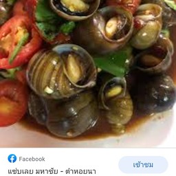 ตำหอยนา/เกาเหลาหอยนา  ระบุ เป็นตัว/แกะแล้ว